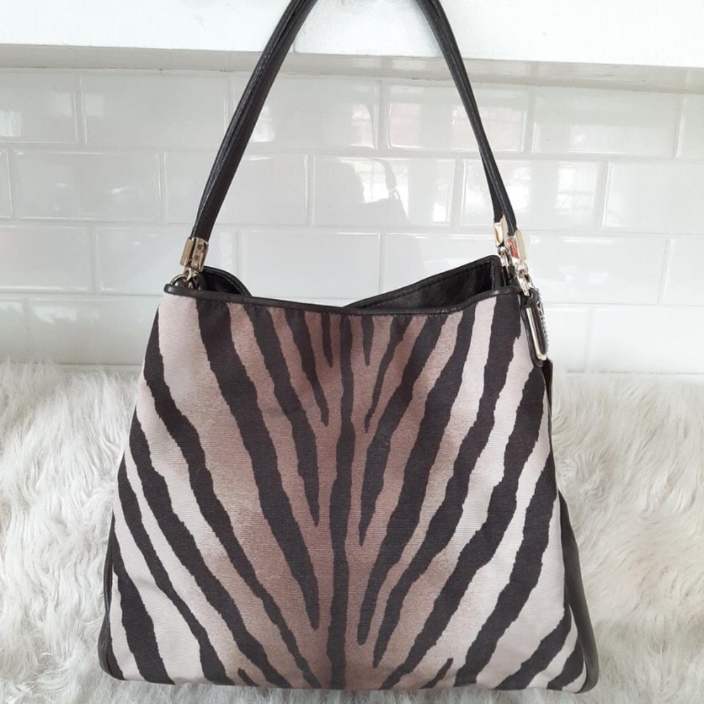 Coach Zebra Stripe Shoulder Bag